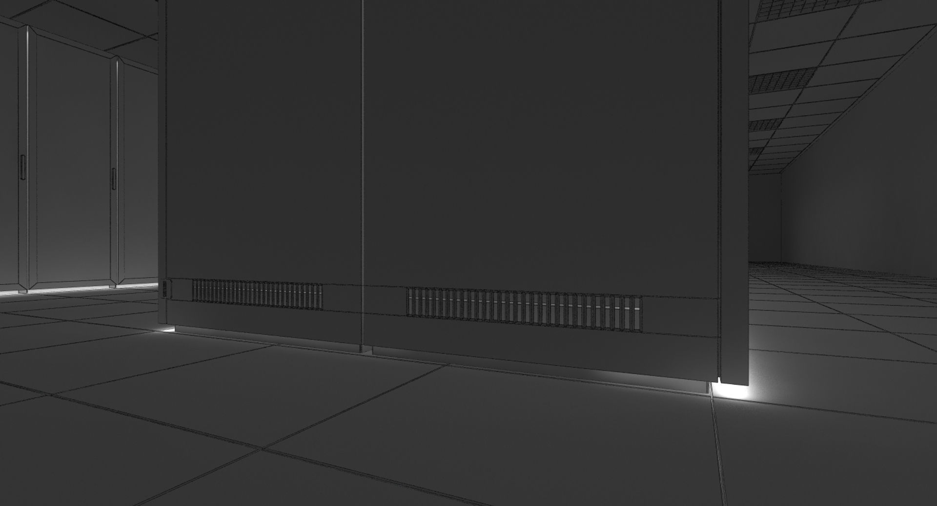 Futuristic Server Room 3D model_8