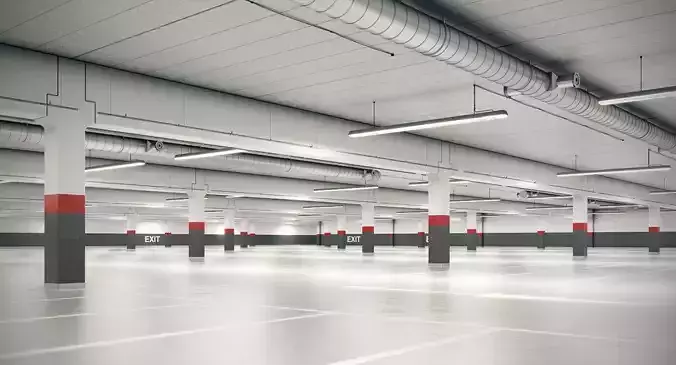 Underground Parking Garage 1 3D model