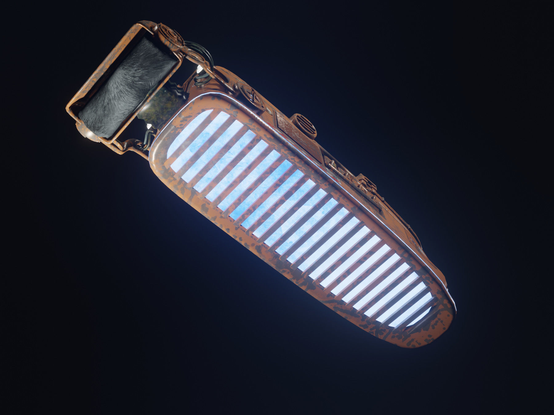 Sci Fi Street Sweeper Robot Low-poly 3D model_7