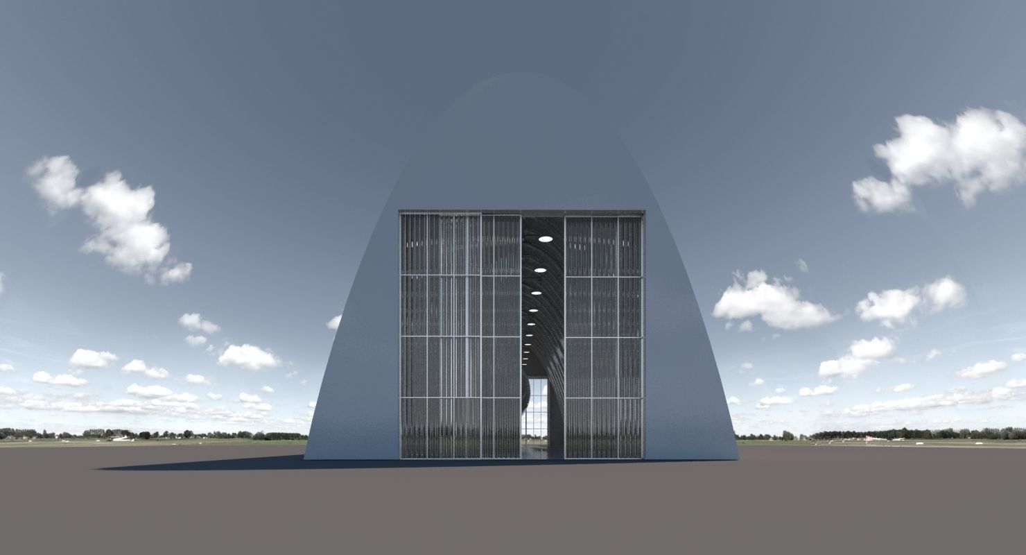 Zeppelin Hangar 3D model_7