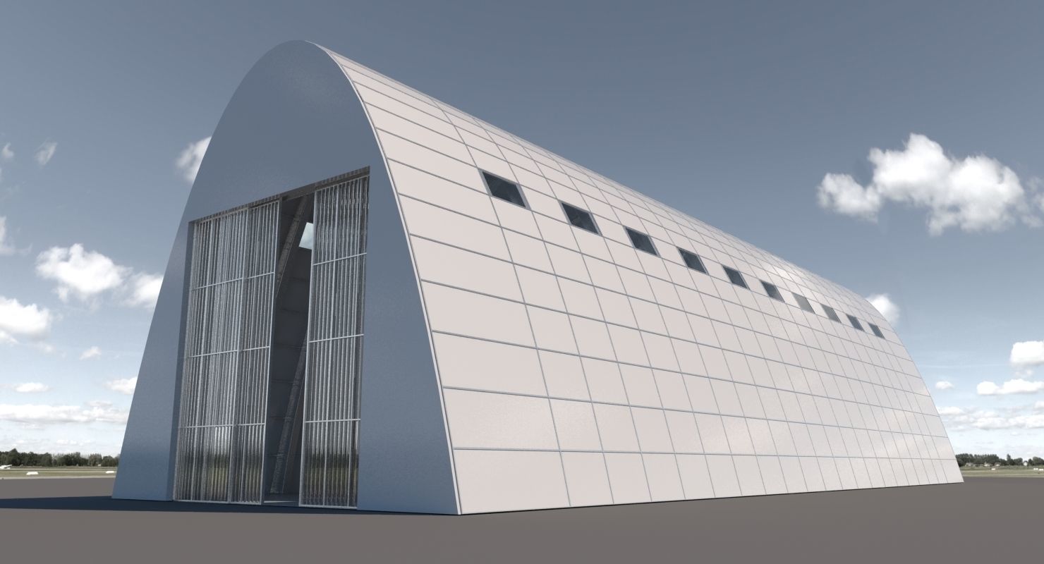 Zeppelin Hangar 3D model_8