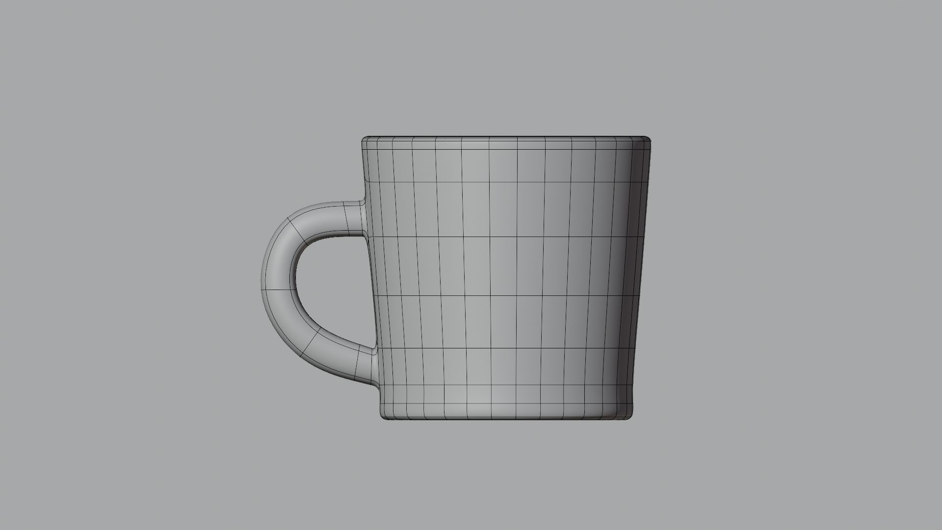 ceramic mug Low-poly 3D model_5