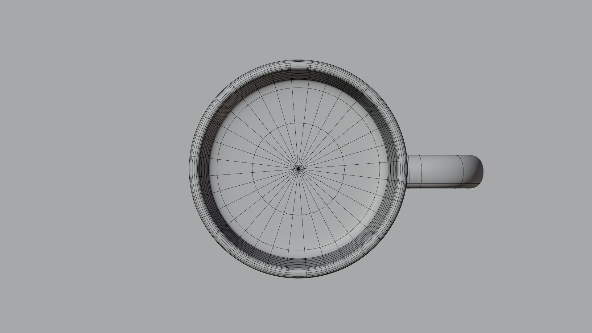 ceramic mug Low-poly 3D model_9