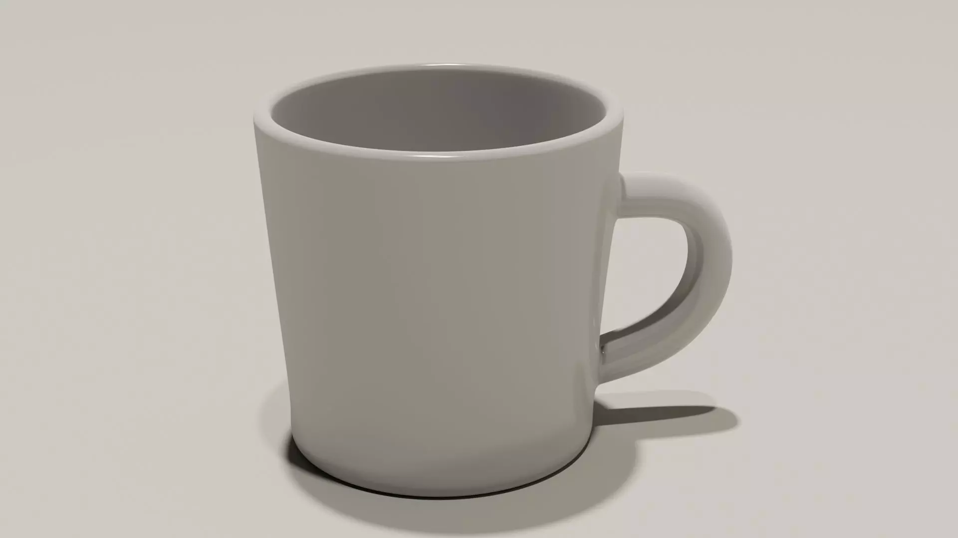 ceramic mug Low-poly 3D model_0