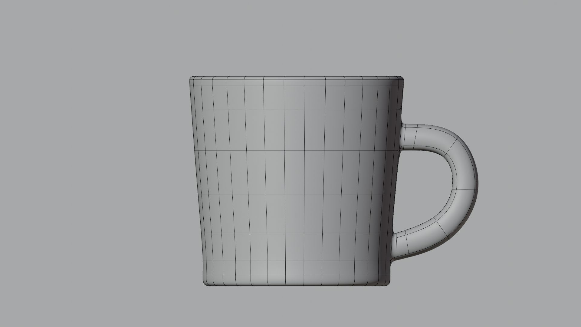 ceramic mug Low-poly 3D model_6