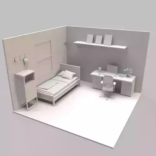 3D Isometric Room
