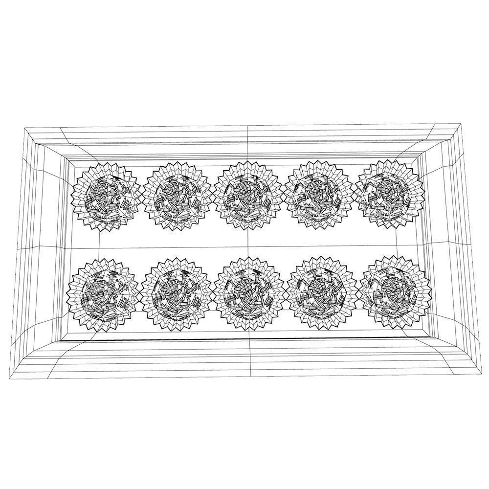 Chocolate balls on serving plate 3d model  3D model_5