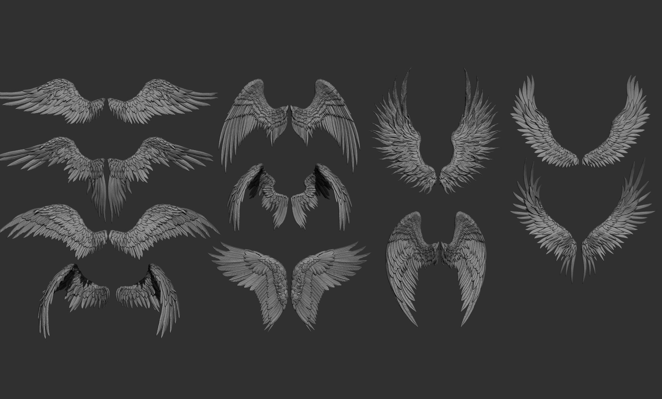 11 Wings 3D model_2