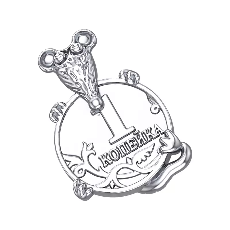 Coin with mouse 3D print model_0