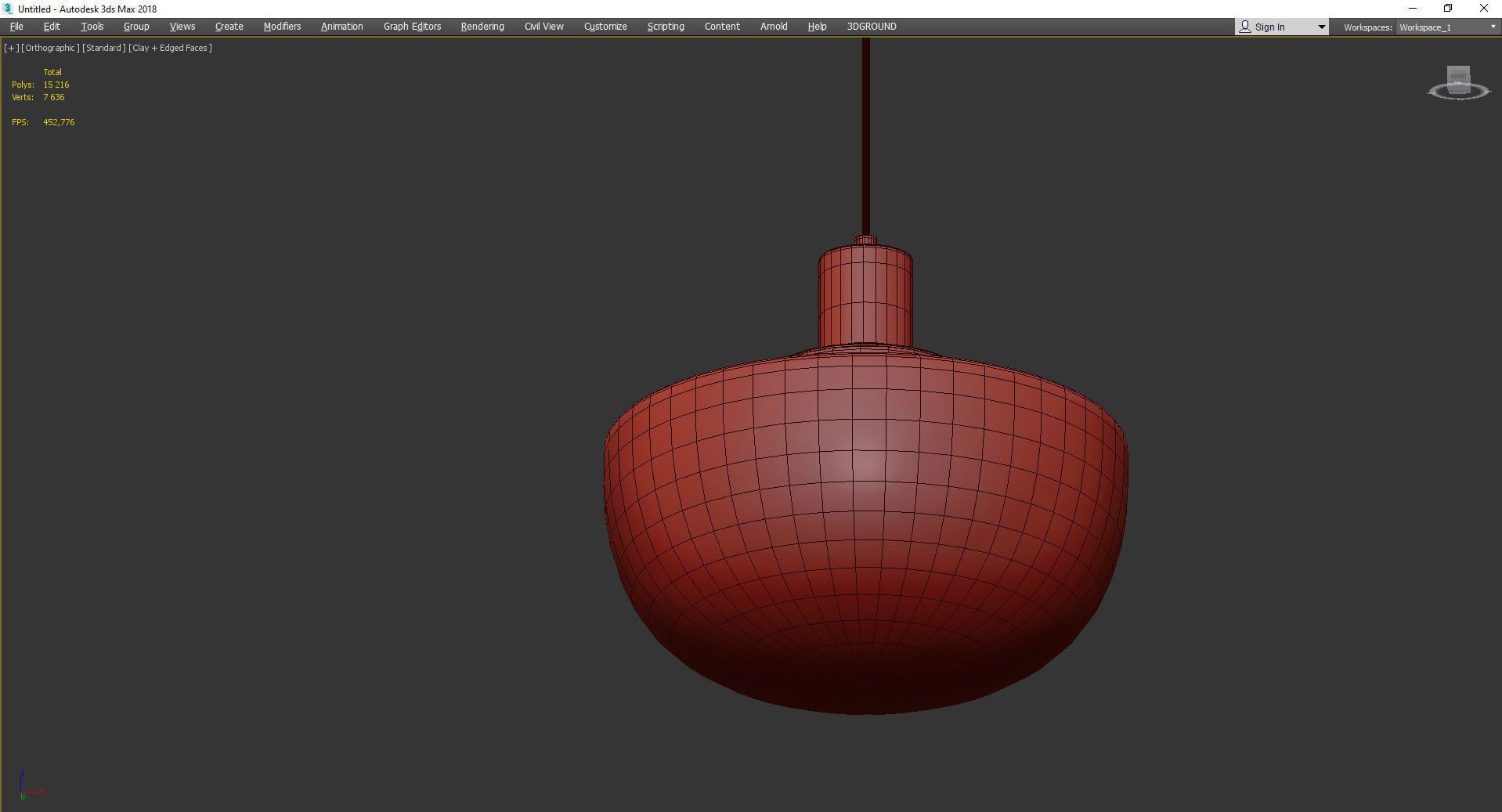 INDA chandelier Low-poly 3D model_3