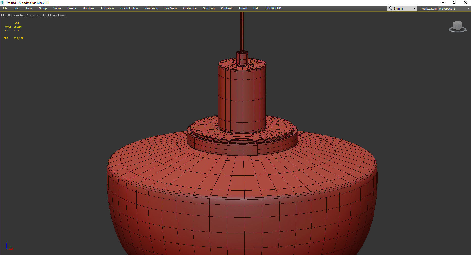 INDA chandelier Low-poly 3D model_4