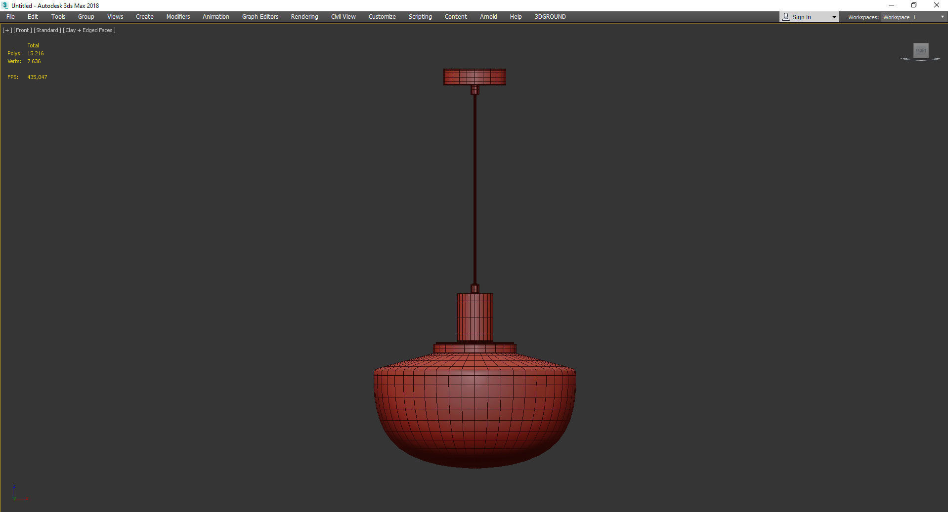 INDA chandelier Low-poly 3D model_2