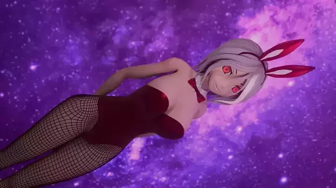 Girl Anime Waifu Bunny Mesh 3D model V2  version 2