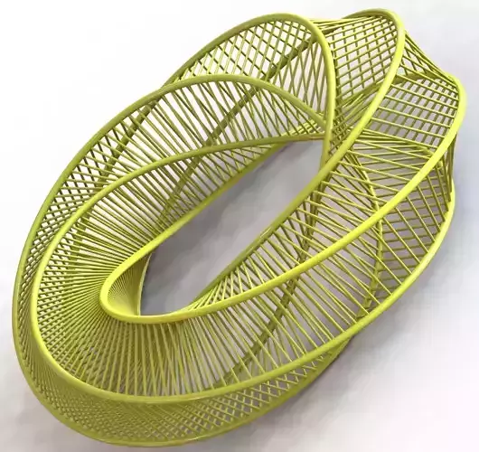 Mobius bracelet design five-pointed 3D print model