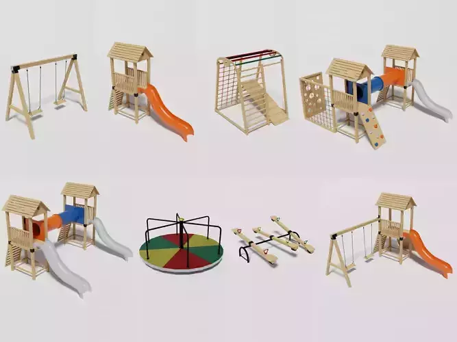 Playground pack v3 Low-poly 3D model