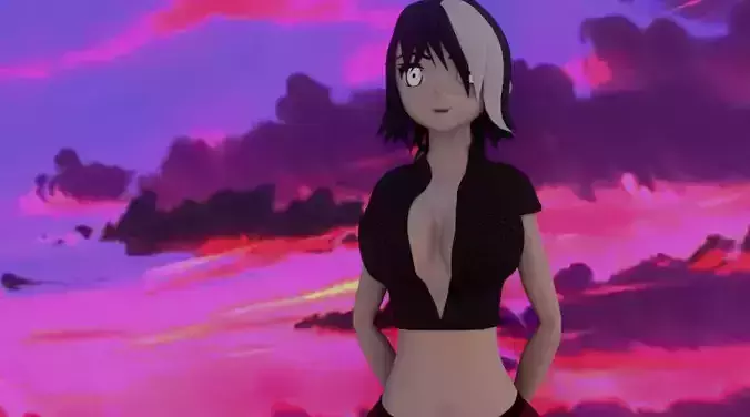 Woman Mesh Waifu 3D model Version 2 Vr2