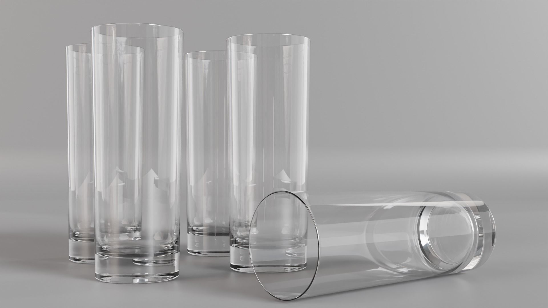 Collins glass Low-poly 3D model_9