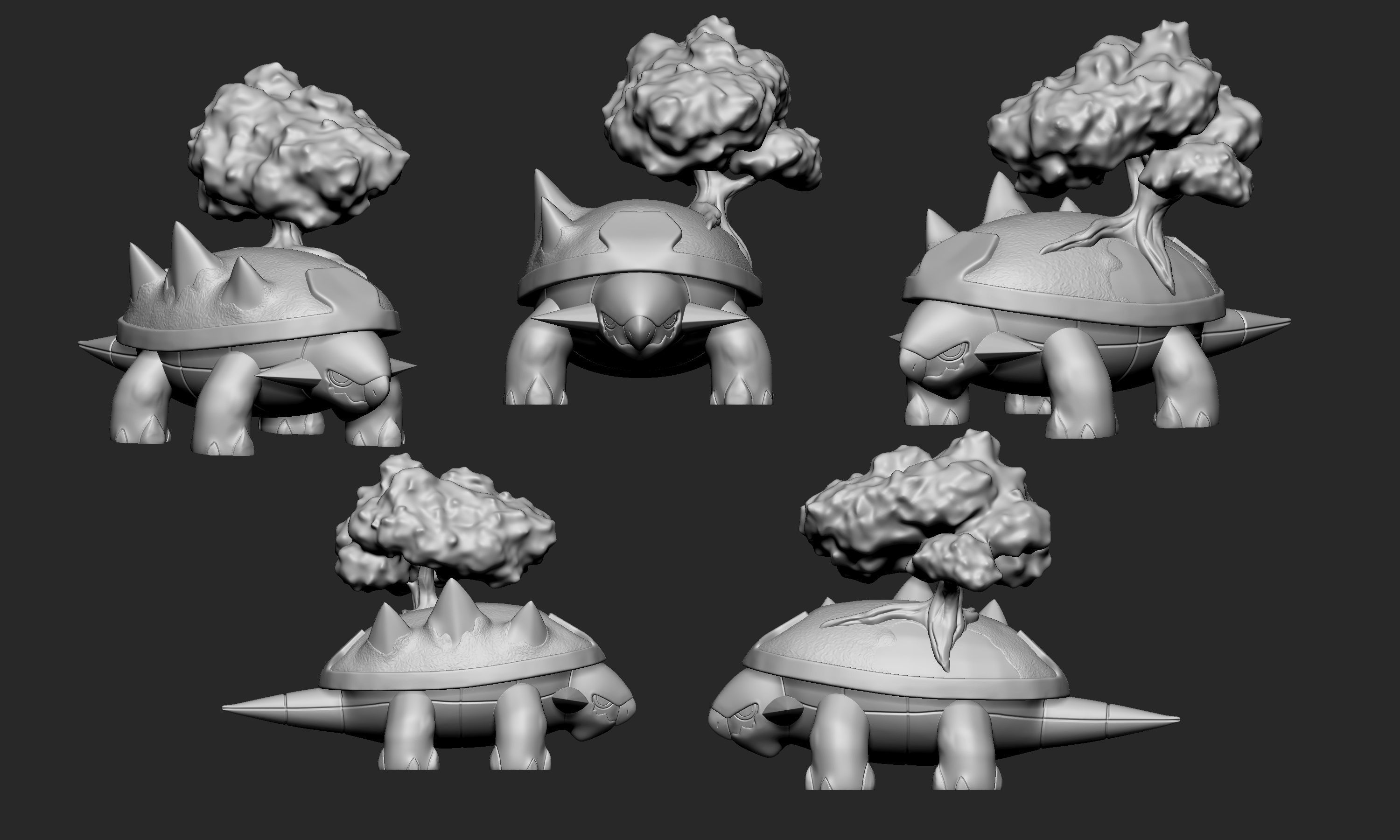 Pokemon - Turtwig Grotle and Torterra 3D print model_10