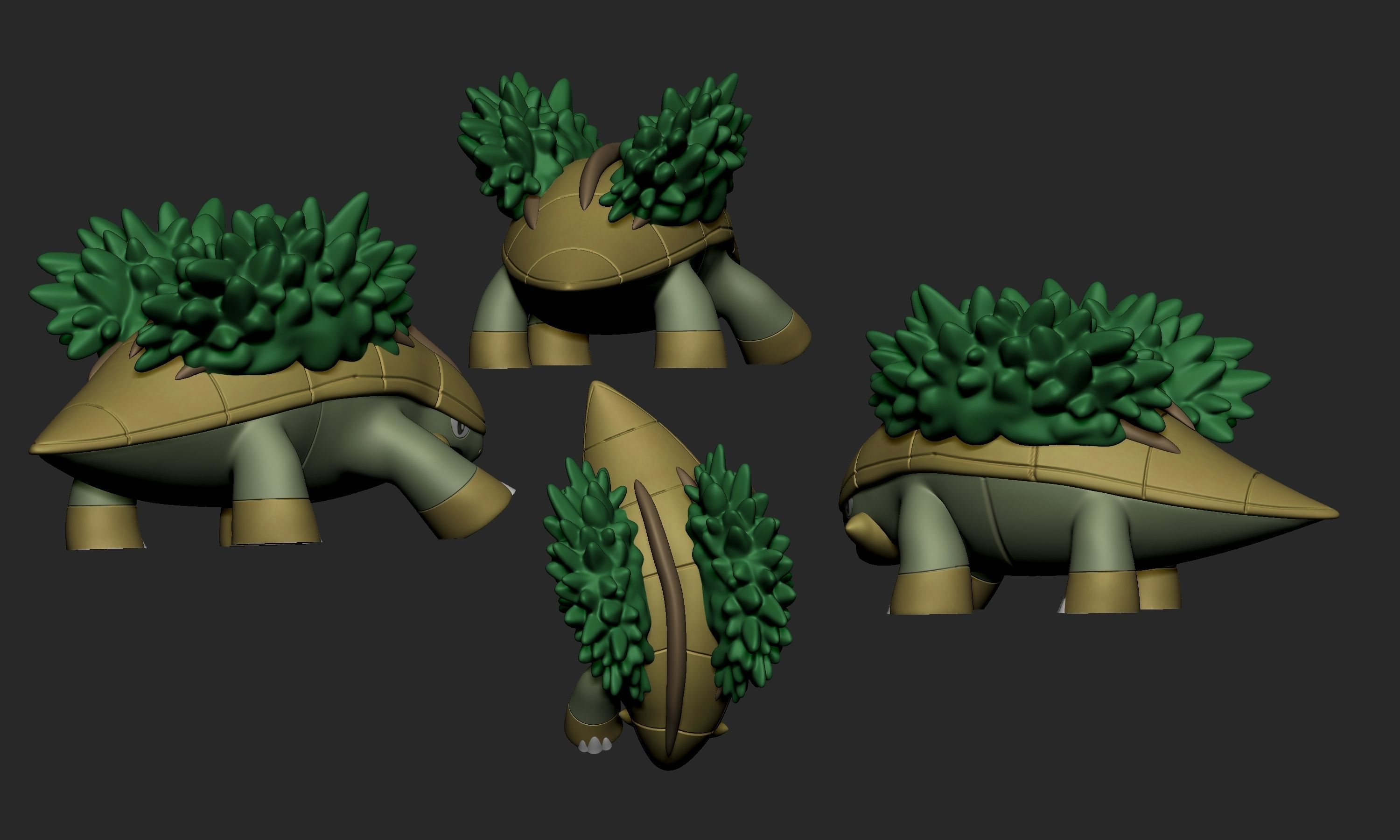 Pokemon - Turtwig Grotle and Torterra 3D print model_2