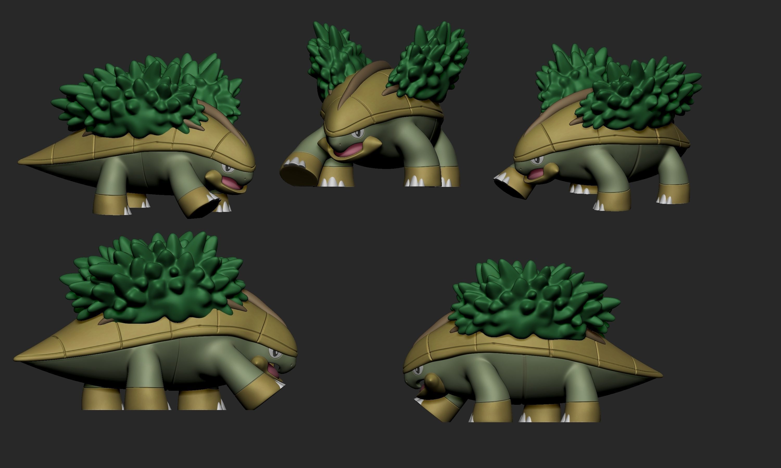 Pokemon - Turtwig Grotle and Torterra 3D print model_1