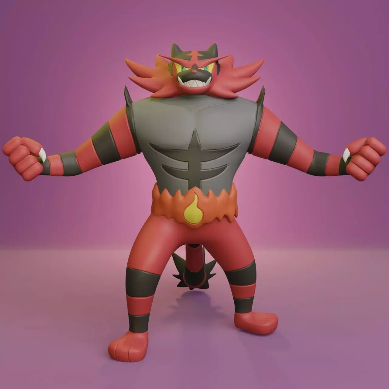 Pokemon - Incineroar 3D print model_0