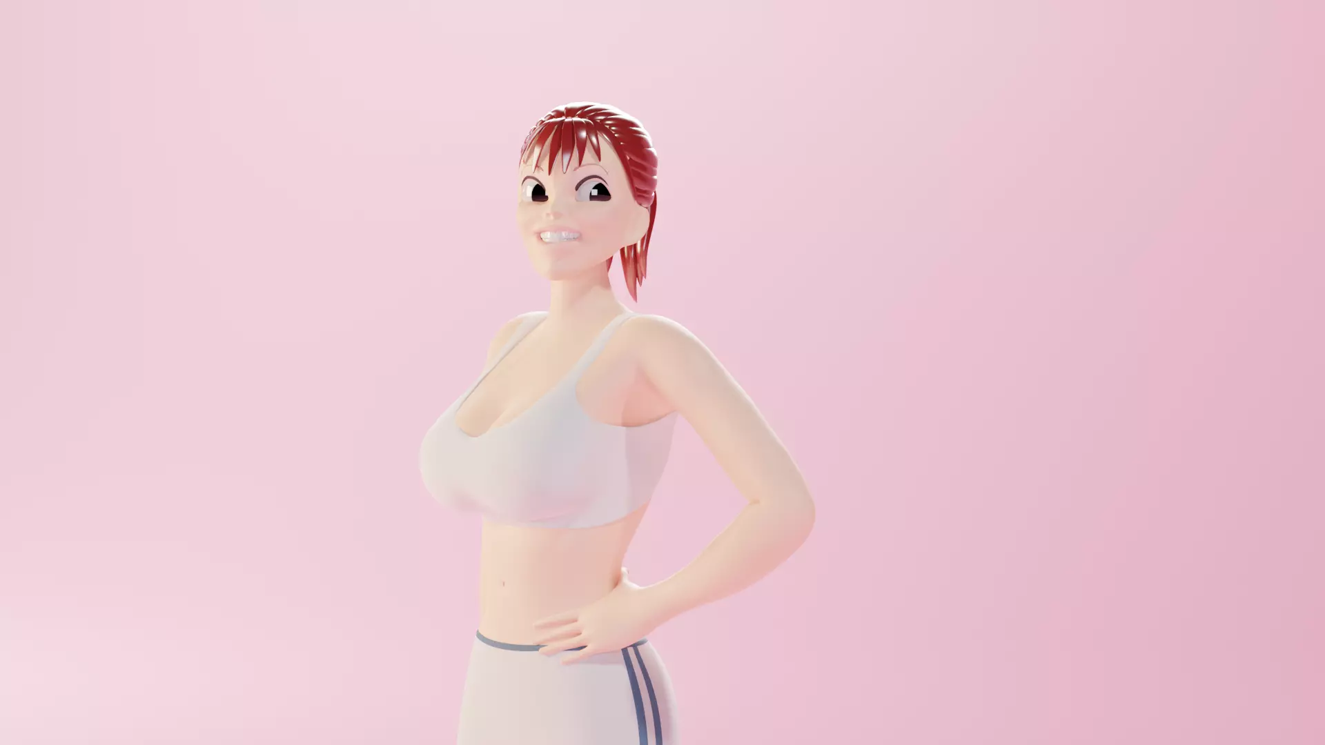 Anime Character Rigged Low-poly 3D model