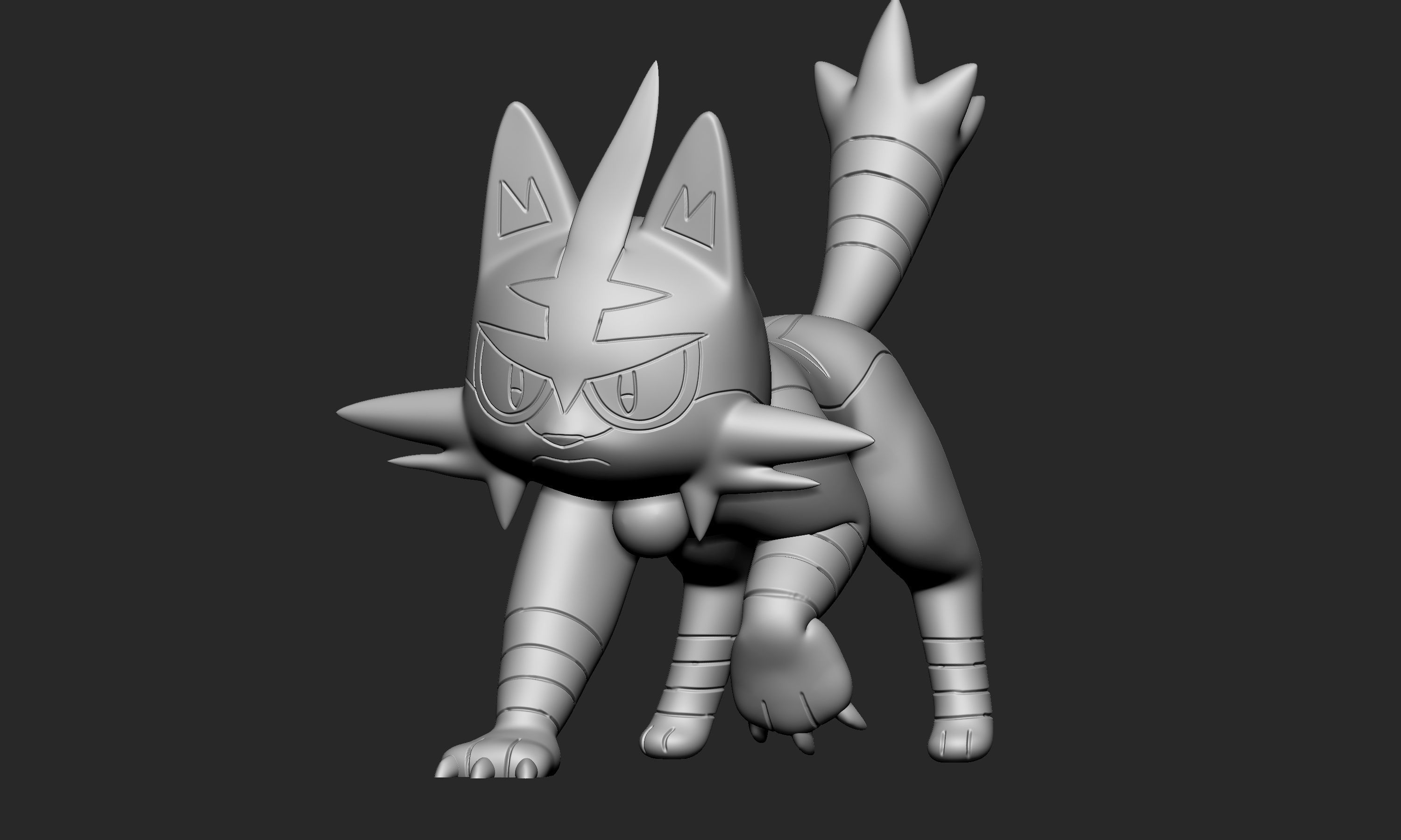 Pokemon - Litten Torracat and Incineroar 3D print model_14