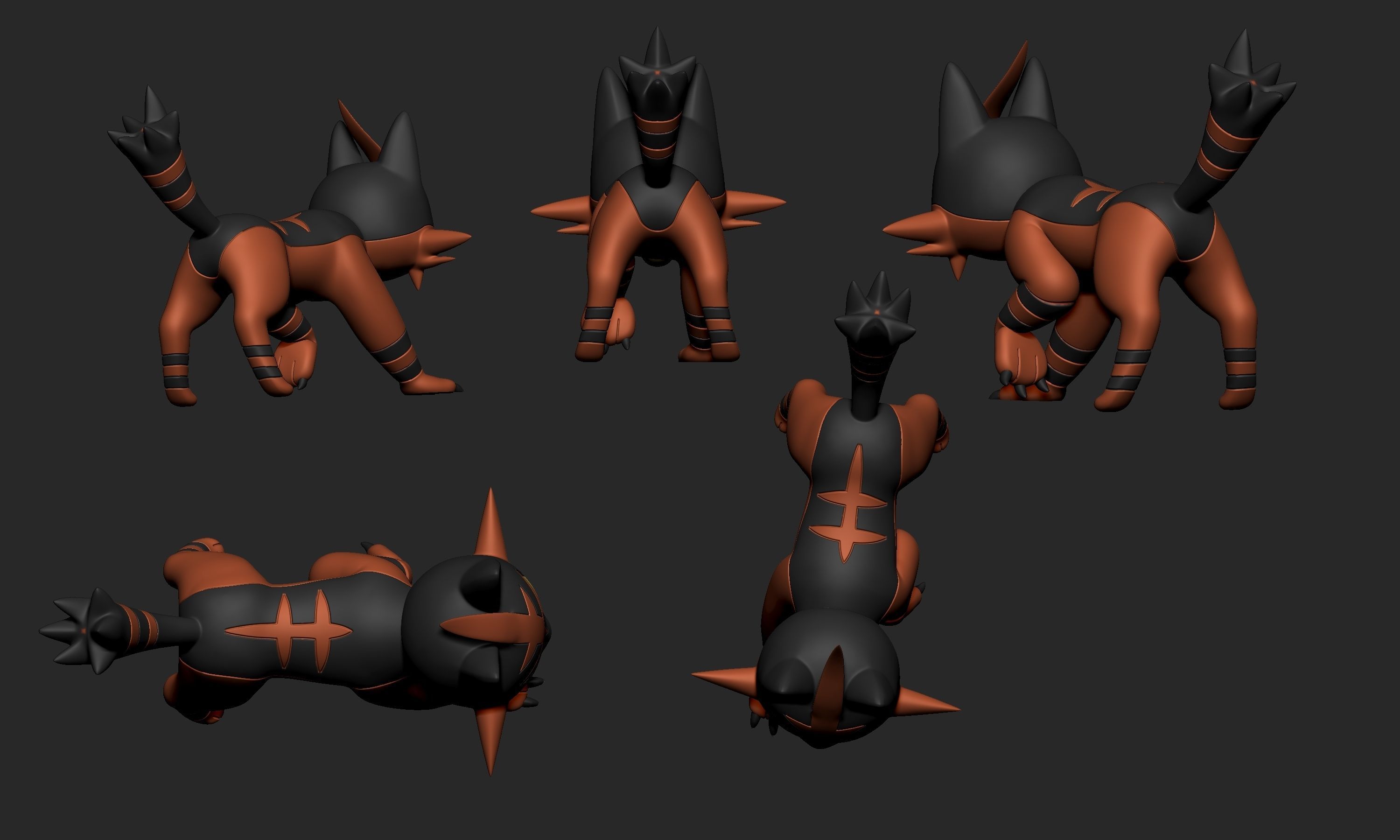 Pokemon - Litten Torracat and Incineroar 3D print model_13
