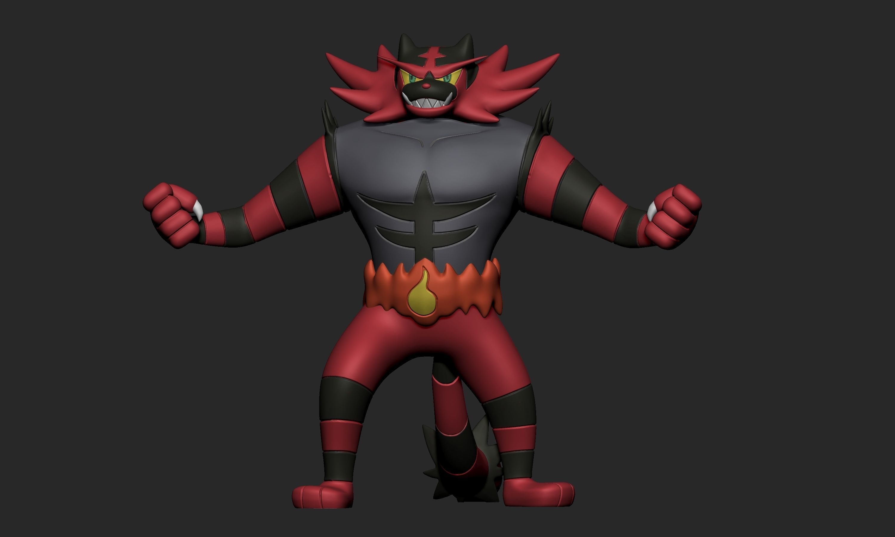 Pokemon - Litten Torracat and Incineroar 3D print model_6
