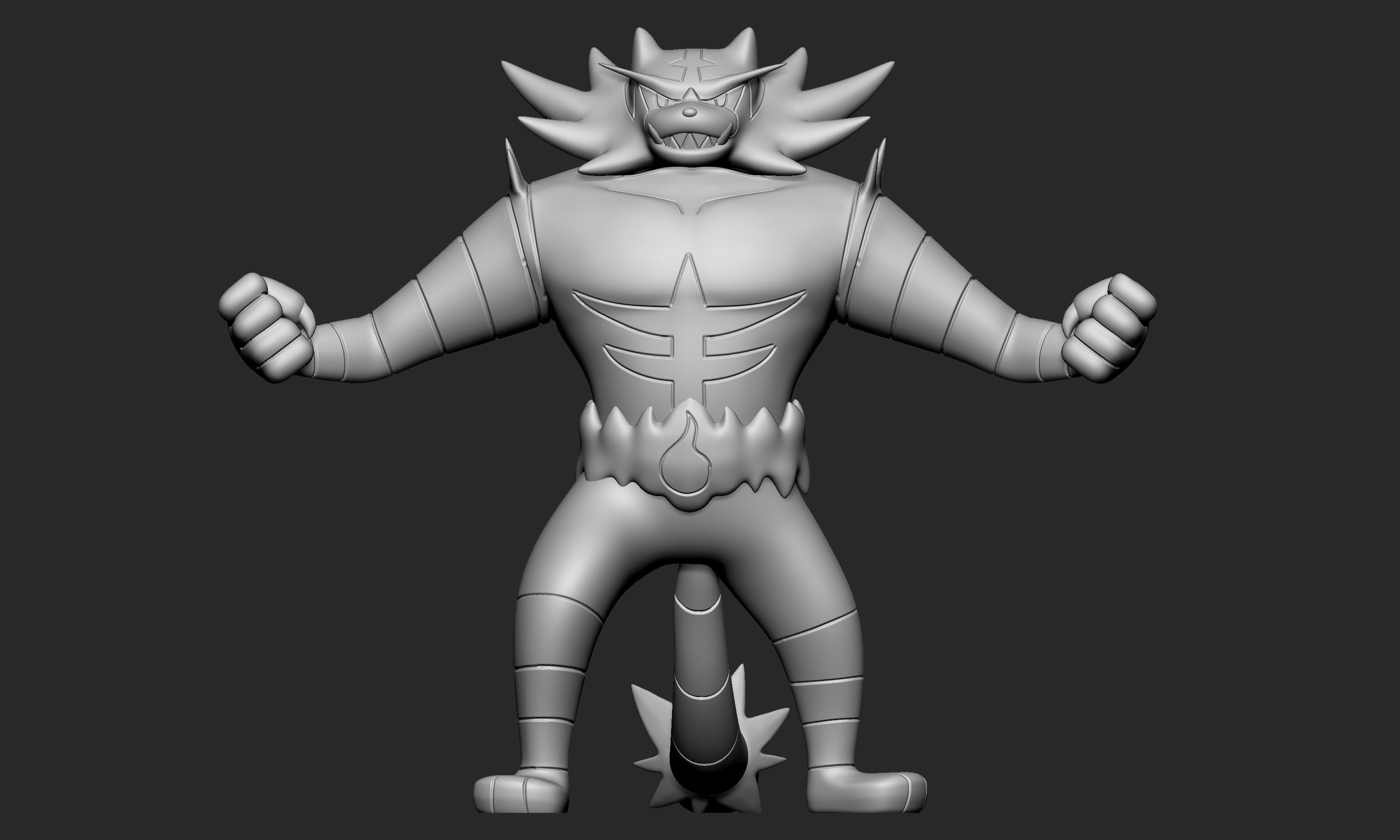 Pokemon - Litten Torracat and Incineroar 3D print model_3