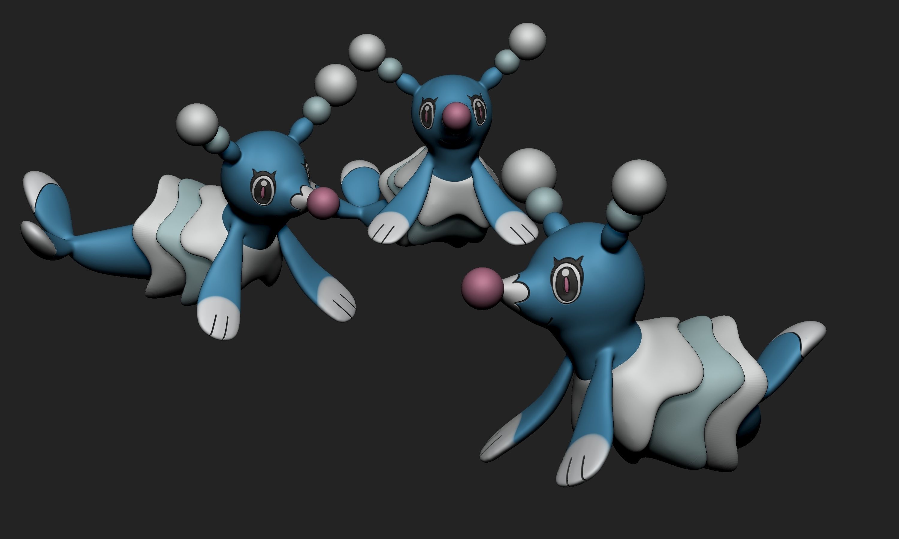 Pokemon - Popplio Brionne and Primarina 3D print model_1