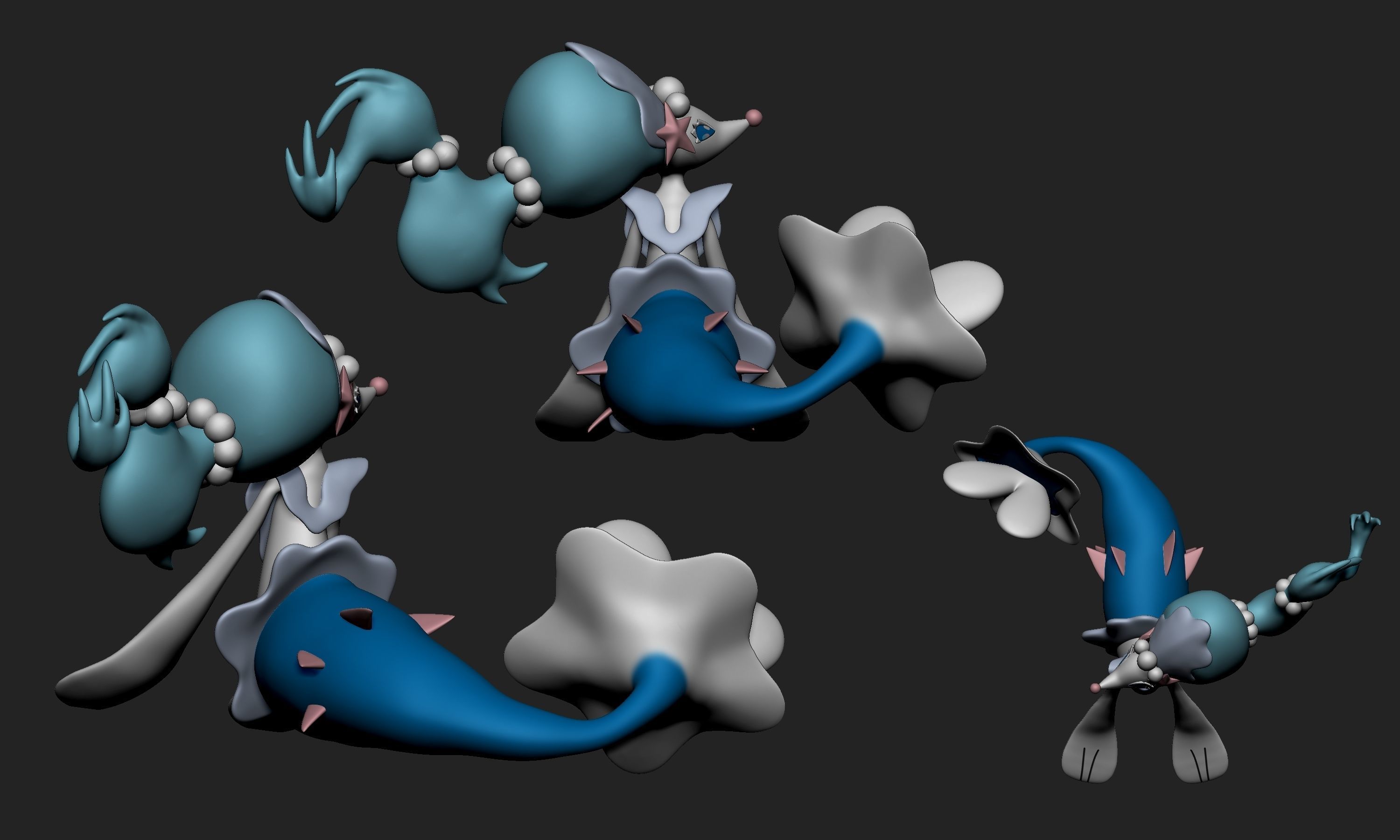 Pokemon - Popplio Brionne and Primarina 3D print model_16
