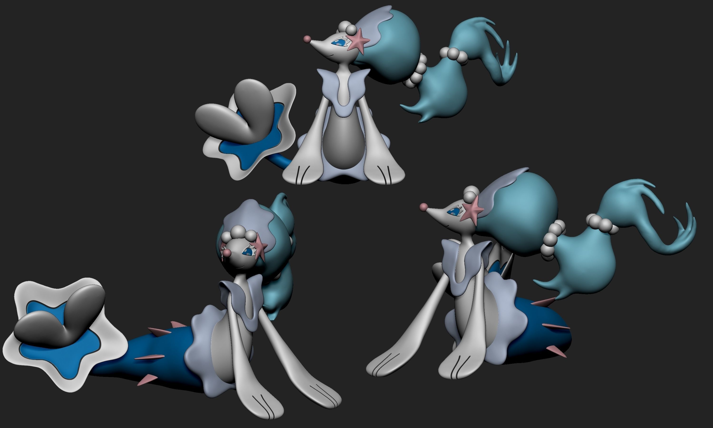 Pokemon - Popplio Brionne and Primarina 3D print model_14