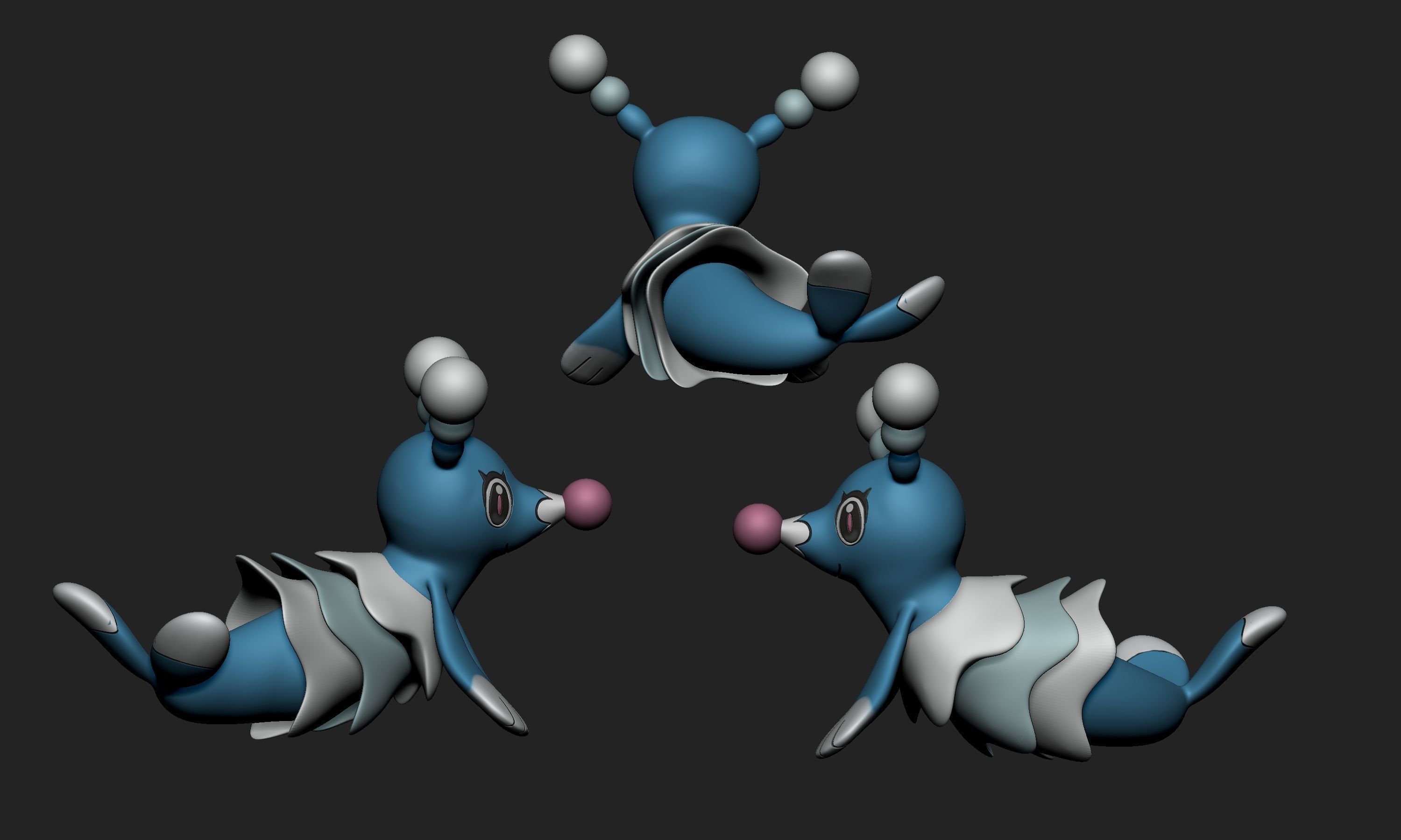 Pokemon - Popplio Brionne and Primarina 3D print model_2