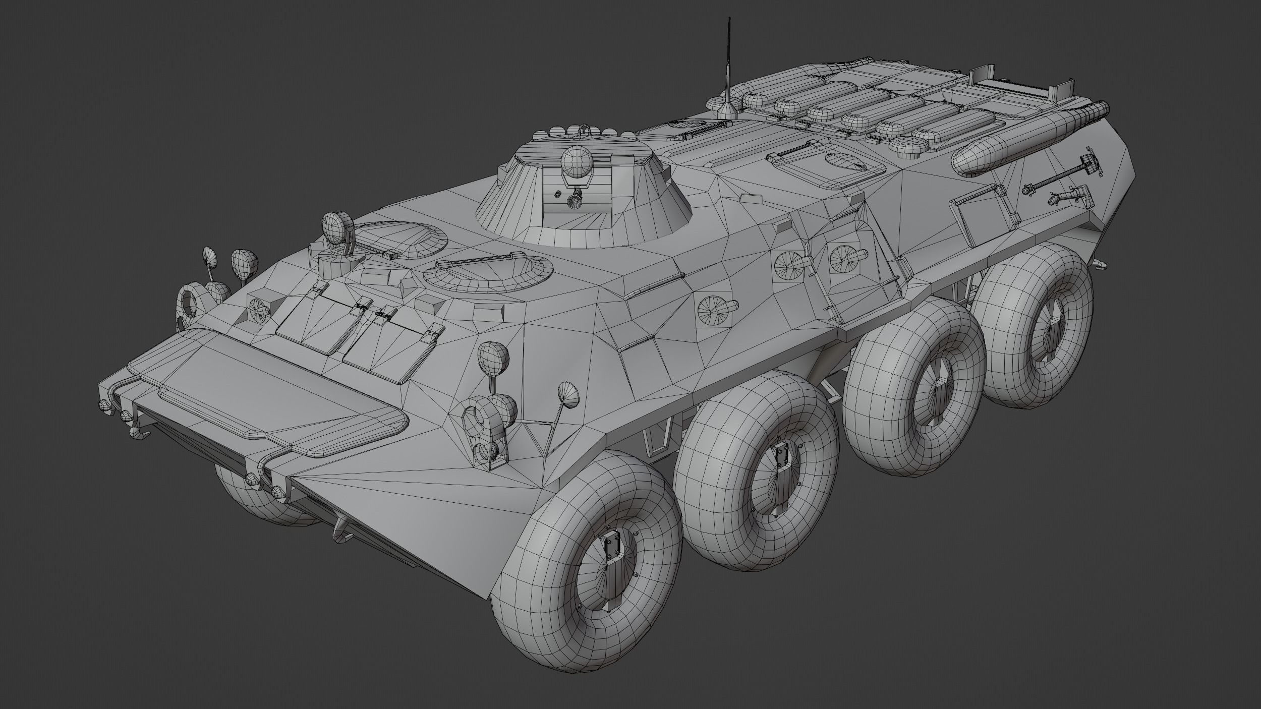 btr-80 russian armoured vehicle Low-poly 3D model_6