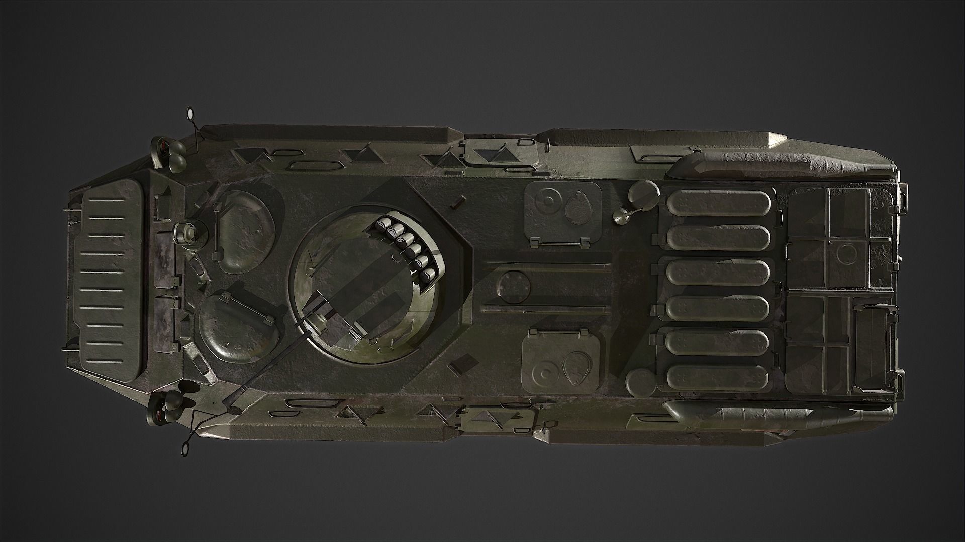 btr-80 russian armoured vehicle Low-poly 3D model_3