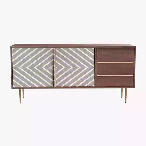 Cabinet by Toshi in walnut wood