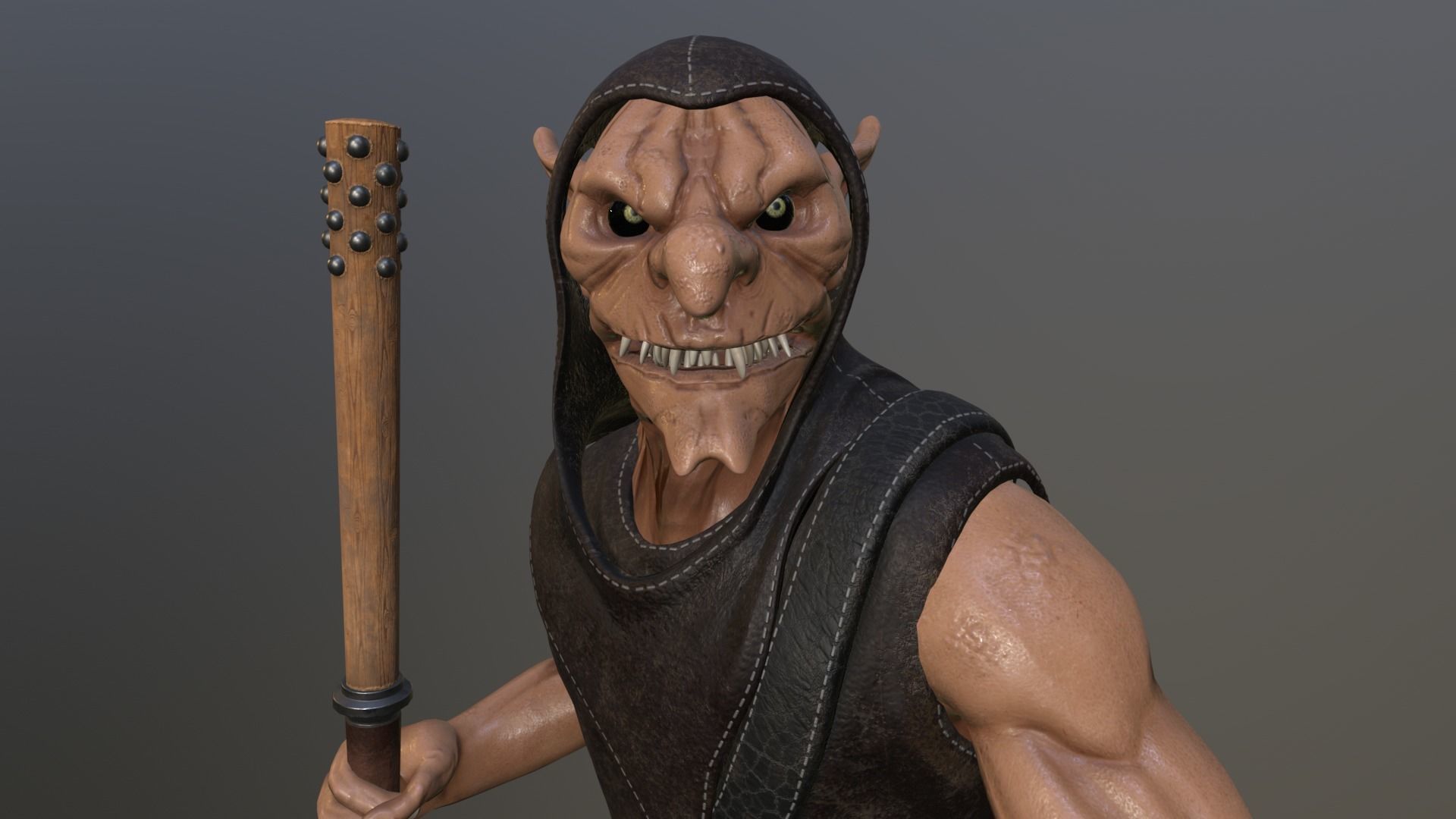 Goblin Warrior Low-poly 3D model_3