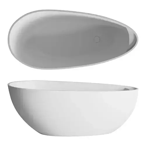 Aquaroc Dove Solid Surface Stone Resin Freestanding Bath