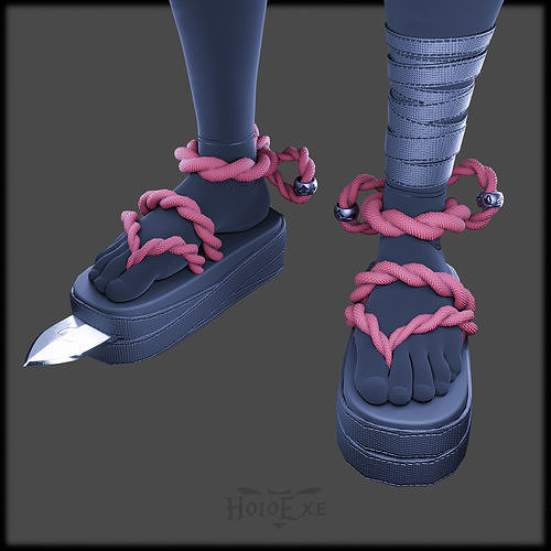 Shadow Geta Low-poly 3D model