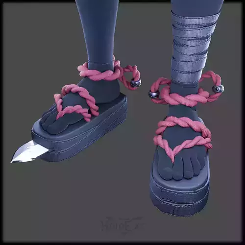 Shadow Geta Low-poly 3D model