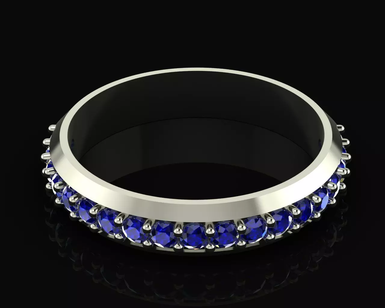 sapphire blue ring Free 3D print model