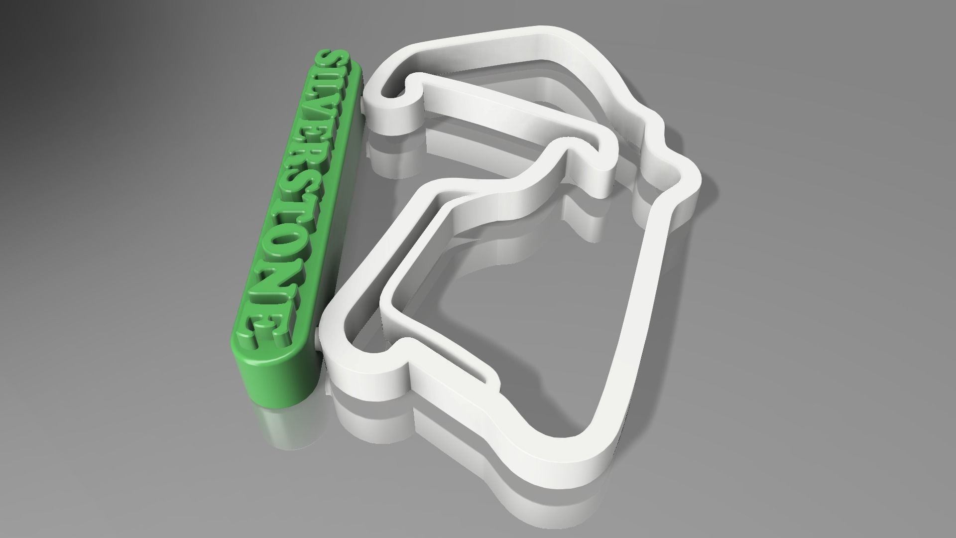 F1 SILVERSTONE RACETRACK DECOR STL FILE FUSION 360 3D print model_9
