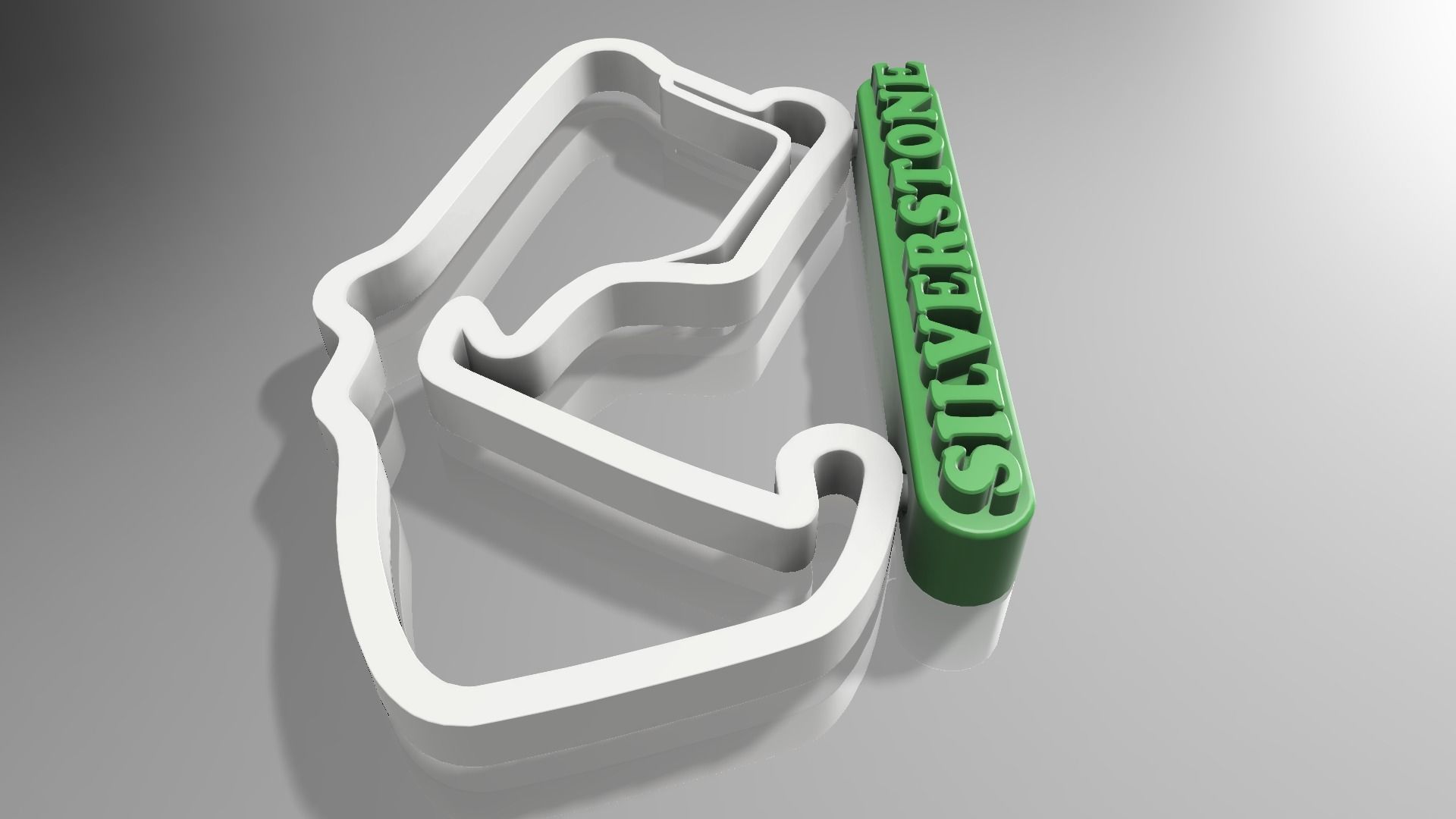 F1 SILVERSTONE RACETRACK DECOR STL FILE FUSION 360 3D print model_5