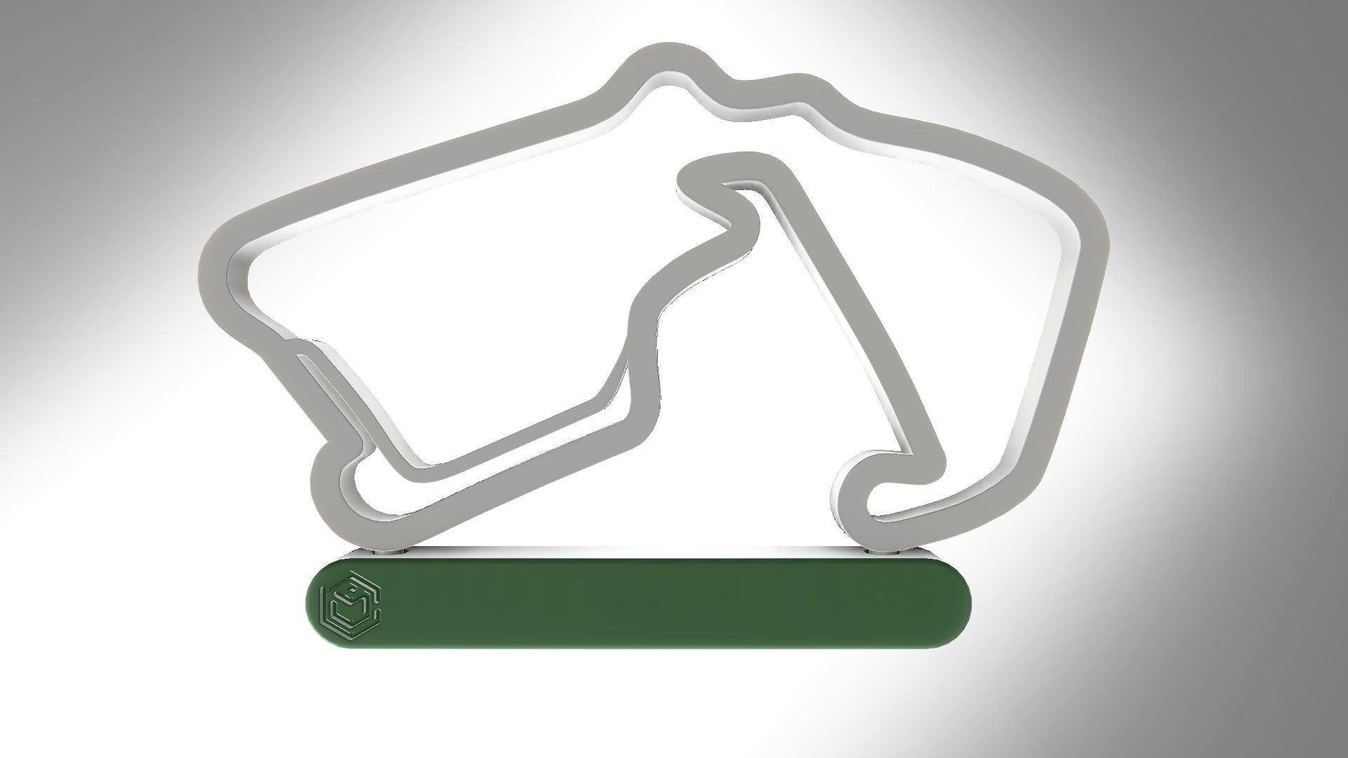 F1 SILVERSTONE RACETRACK DECOR STL FILE FUSION 360 3D print model_10