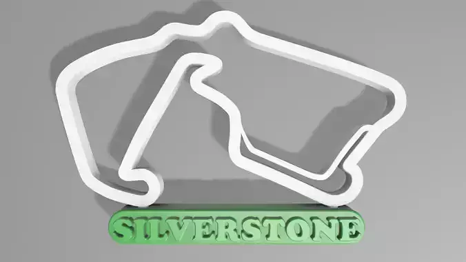 F1 SILVERSTONE RACETRACK DECOR STL FILE FUSION 360 3D print model