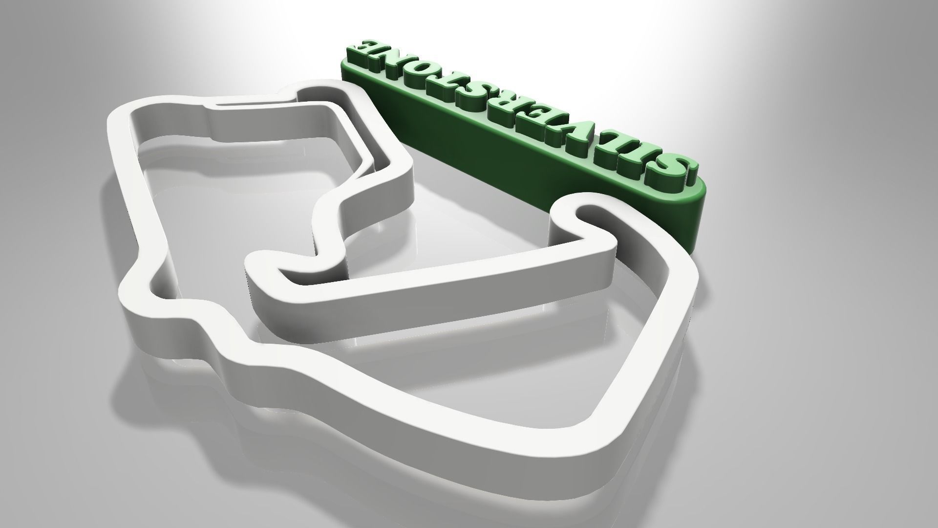 F1 SILVERSTONE RACETRACK DECOR STL FILE FUSION 360 3D print model_6