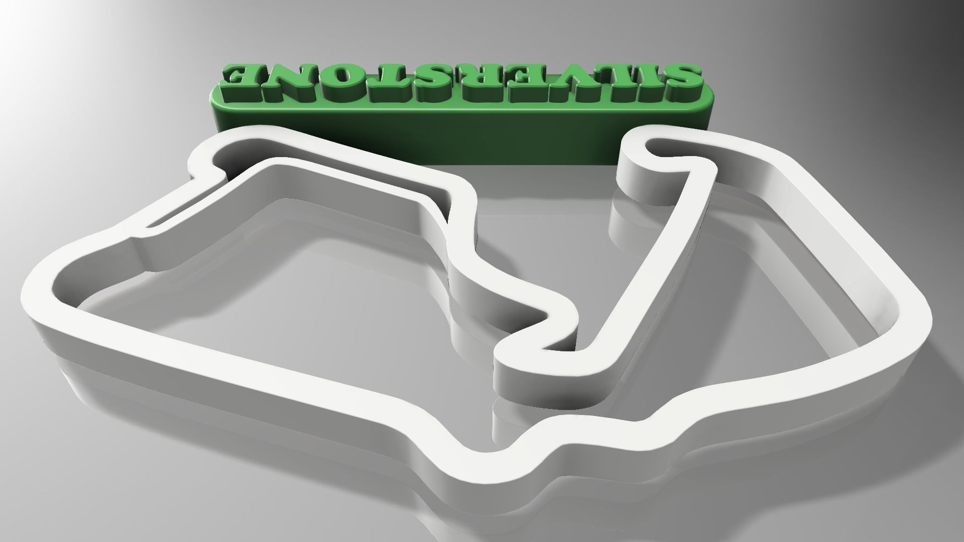 F1 SILVERSTONE RACETRACK DECOR STL FILE FUSION 360 3D print model_7
