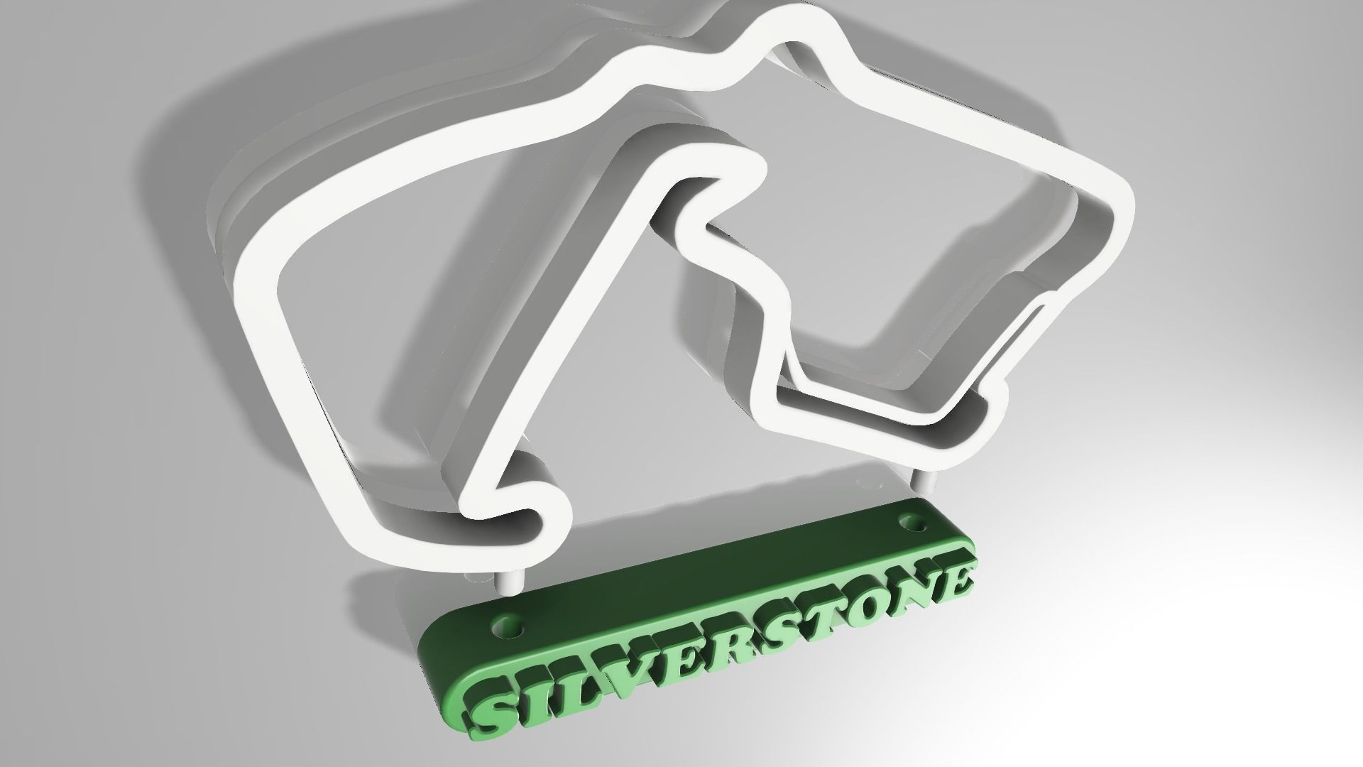 F1 SILVERSTONE RACETRACK DECOR STL FILE FUSION 360 3D print model_13