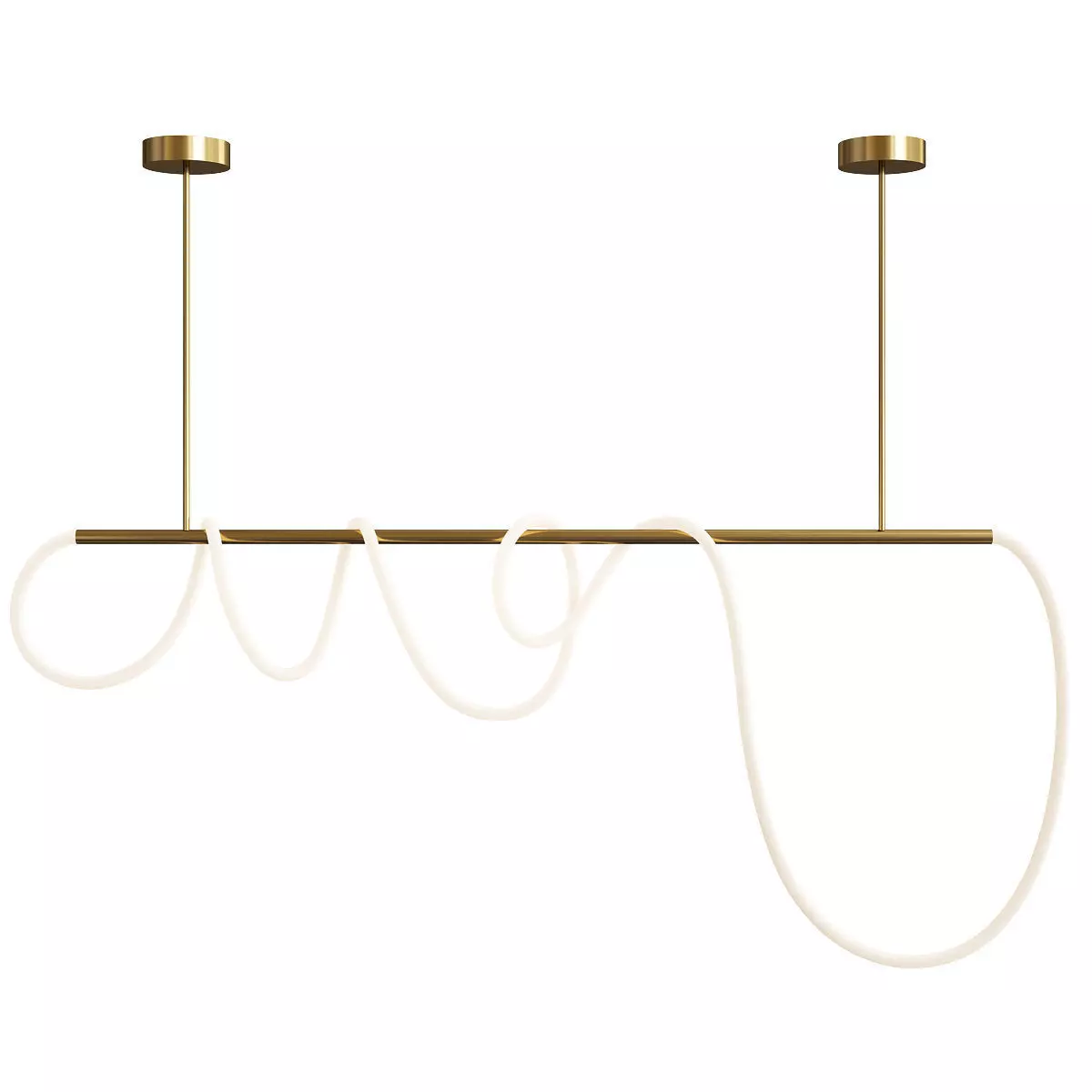 Rope luke LED Pendant Light Low-poly 3D model_0